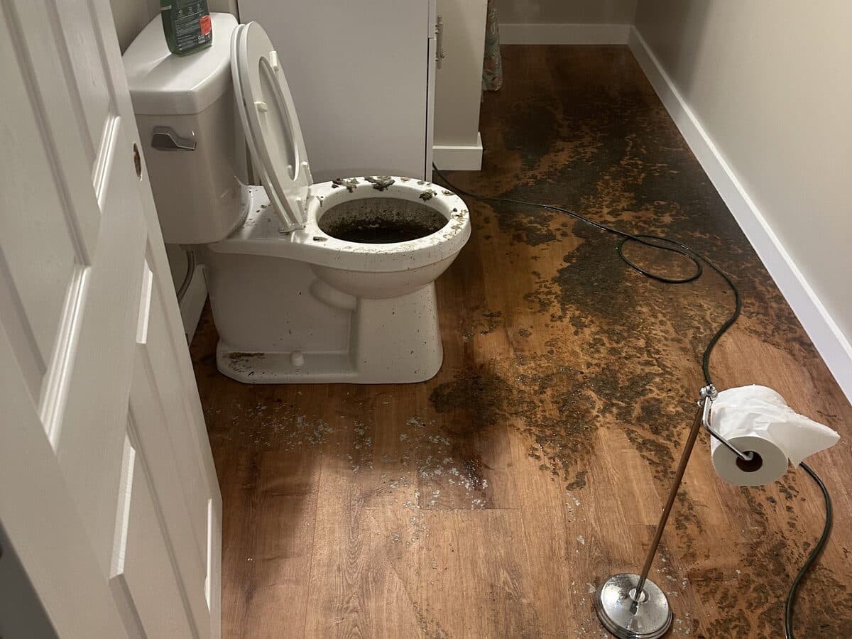 Water Damage — Bathroom Rebuild — before